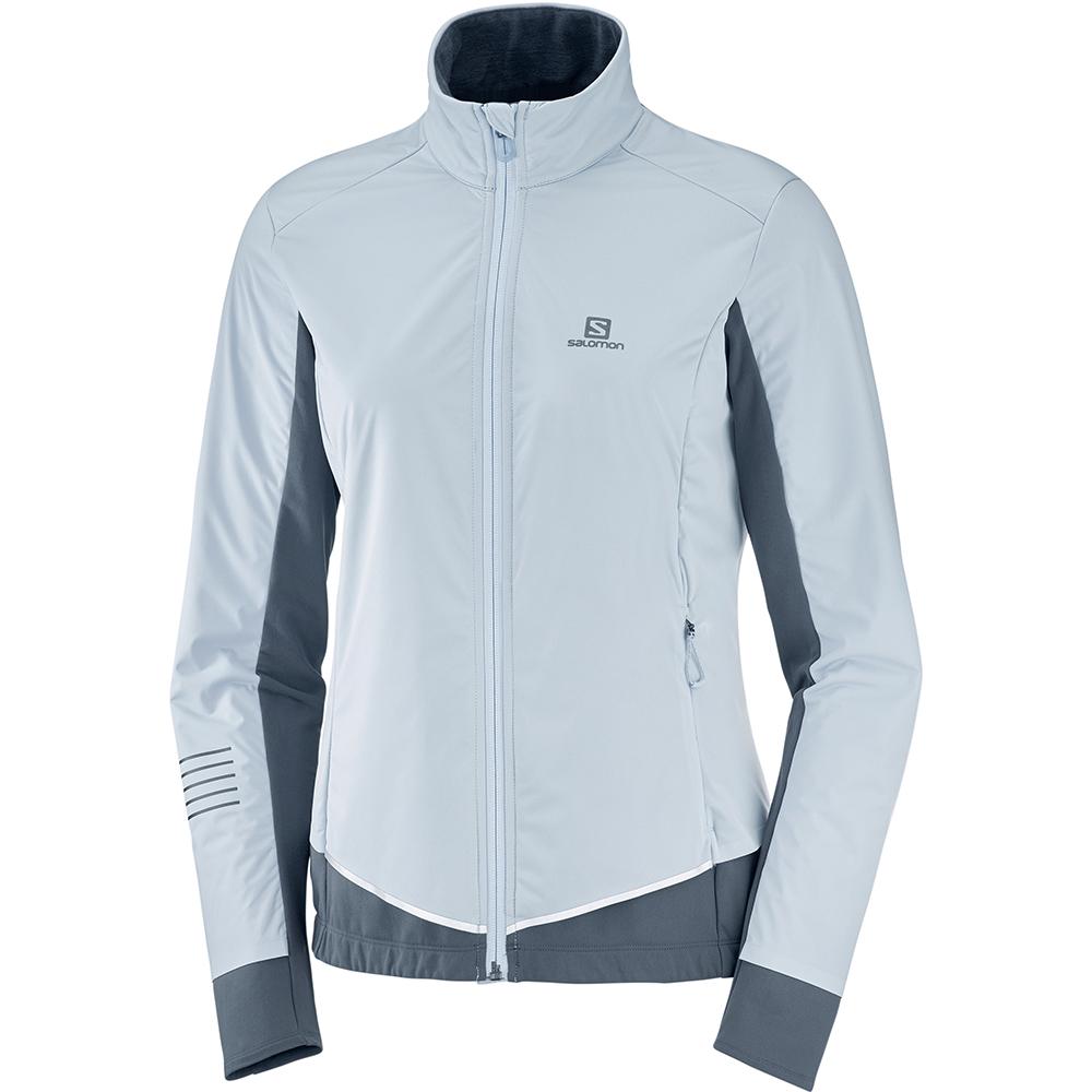 Salomon Singapore Womens Jackets - LIGHTNING LIGHTSHELL JKT W Blue | 51672-RQWX